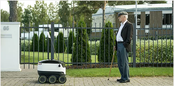 Empresa britânica cria robô-motoboy que entrega comida
