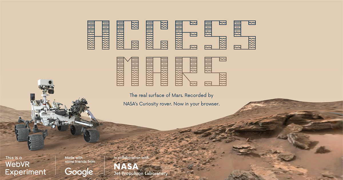Access Mars VR: explore a superfície de marte pelo seu navegador