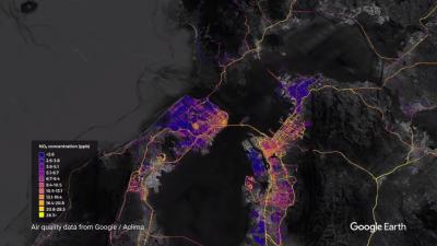 Google está usando o Street View e Earth para mapear os níveis de poluição
