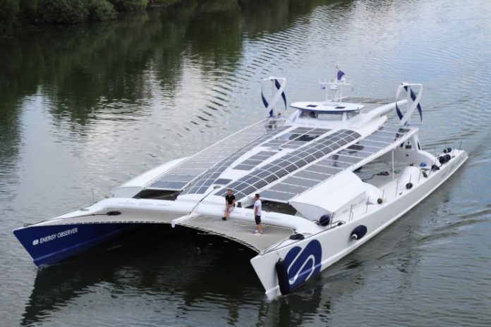 O primeiro barco autônomo movido a hidrogênio e energia solar vai fazer uma viagem ao redor do mundo